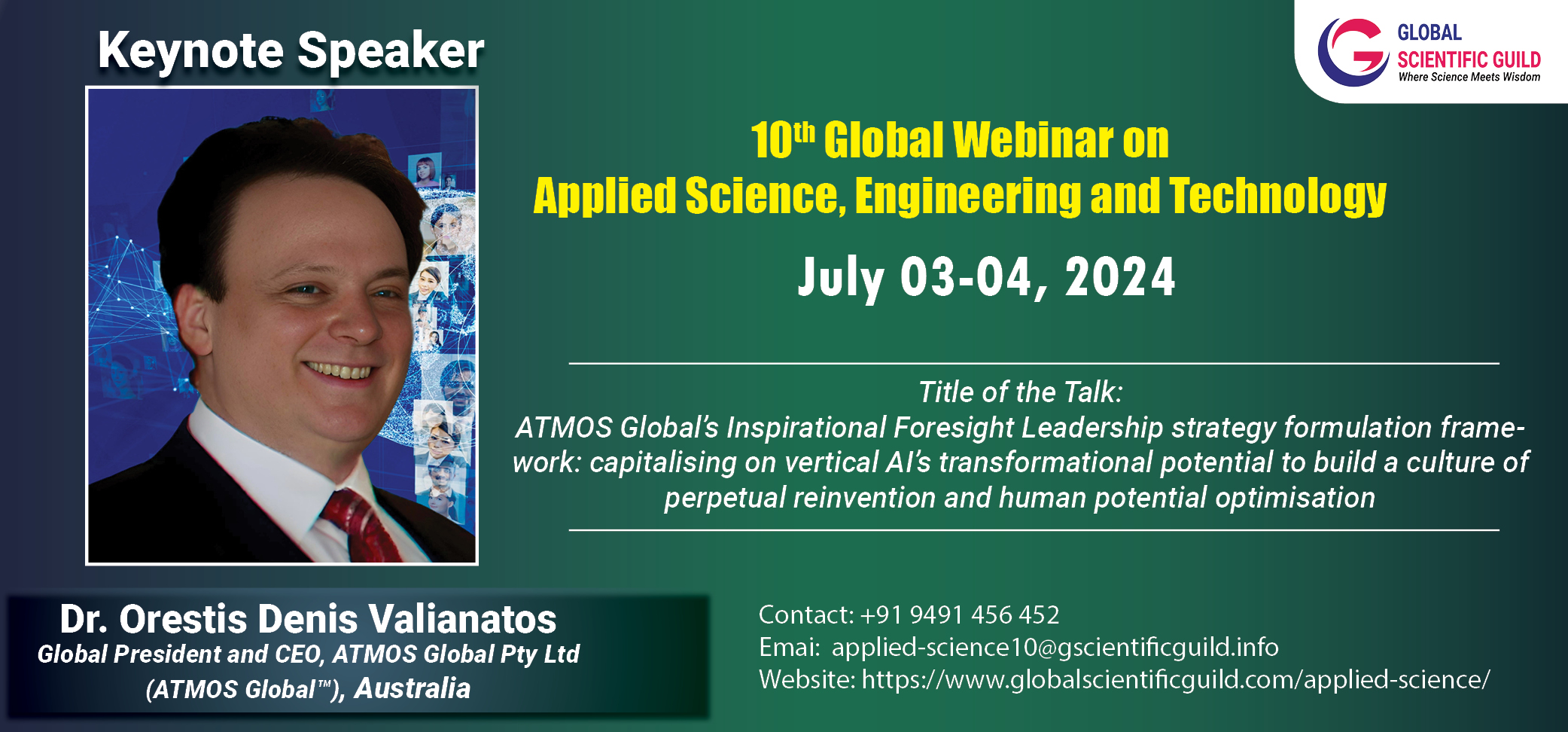 ATMOS Global keynote presentation at the 10th Global Webinar